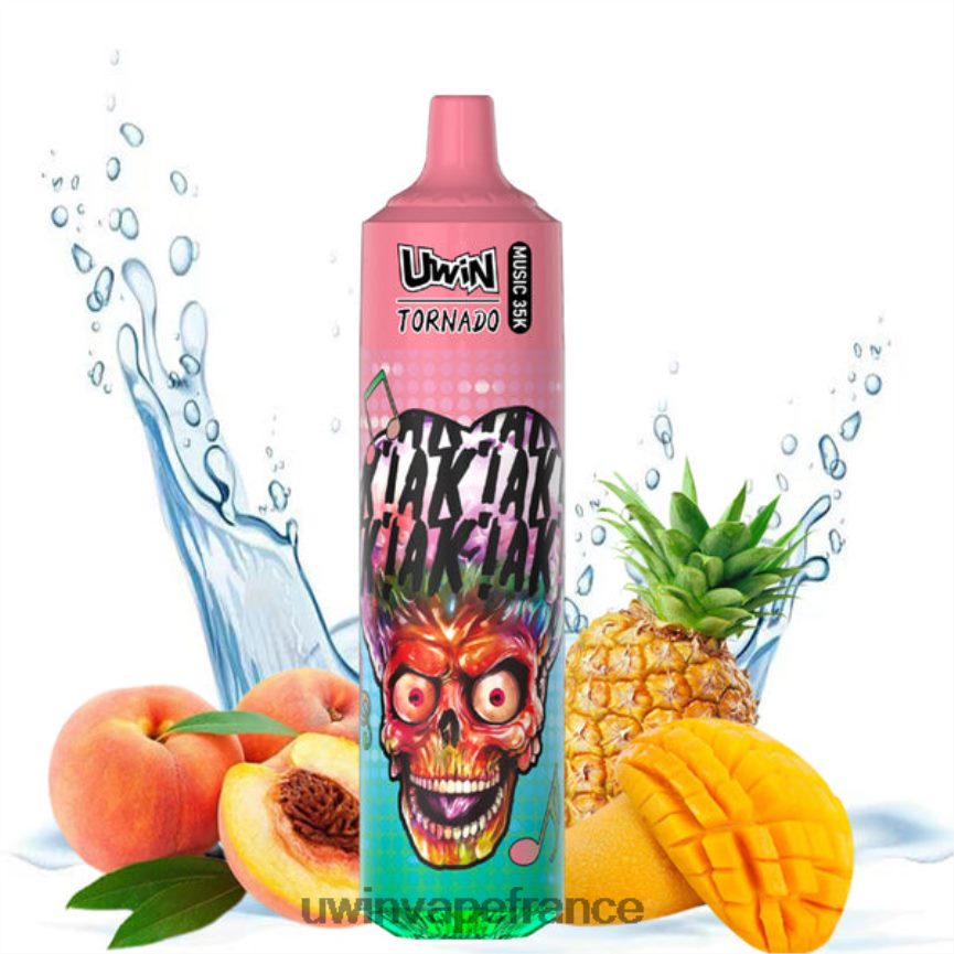 Uwin Vape France pêche mangue ananas | UWIN CRYSTAL vape jetable 35k T4HD0X25