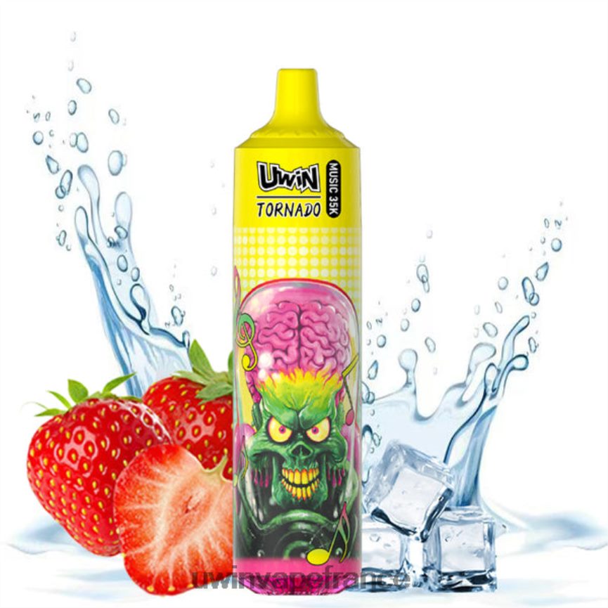 Uwin Vape Rechargeable glace à la fraise | UWIN CRYSTAL vape jetable 35k T4HD0X24
